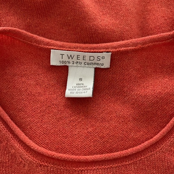 NWOT Tweeds Orange cashmere sweater - Picture 11 of 11